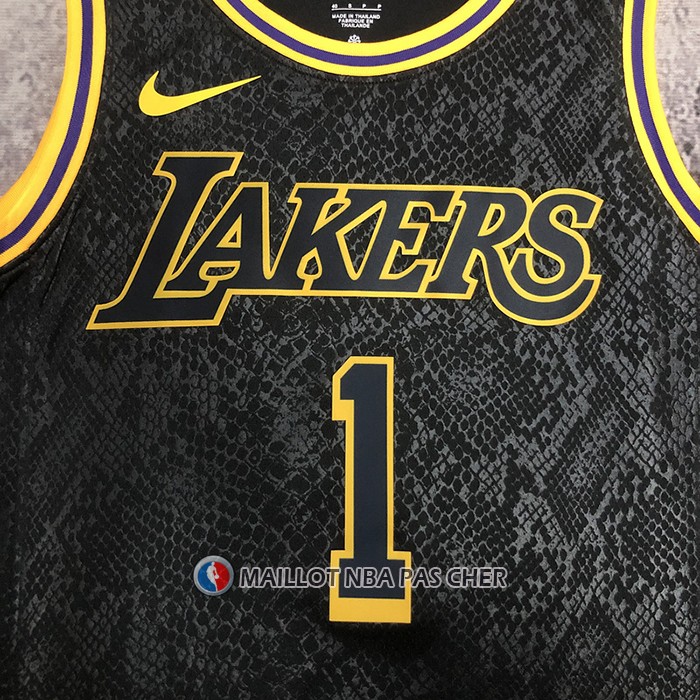 Maillot Los Angeles Lakers D'angelo Russell NO 1 Mamba 2021-22 Noir